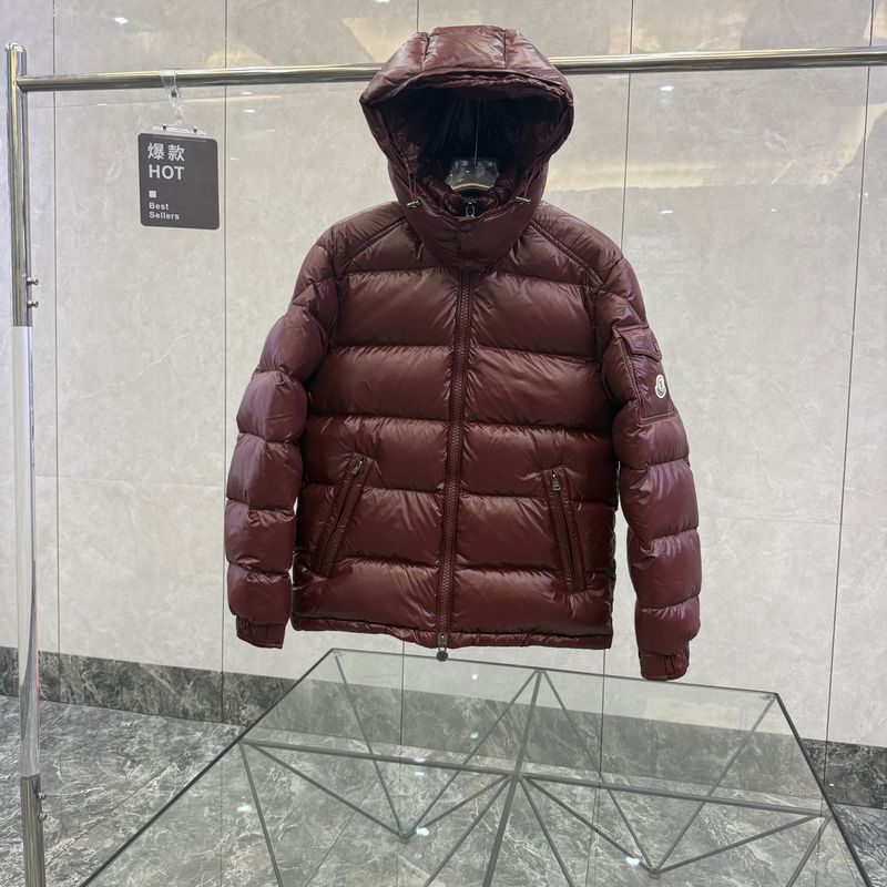몽클레르 로고 패치 후드 다운 재킷 - 겨울패딩 레플리카 참고 이미지